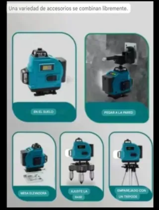 Nivel Láser 4D 16 Líneas Trípode Accesorios