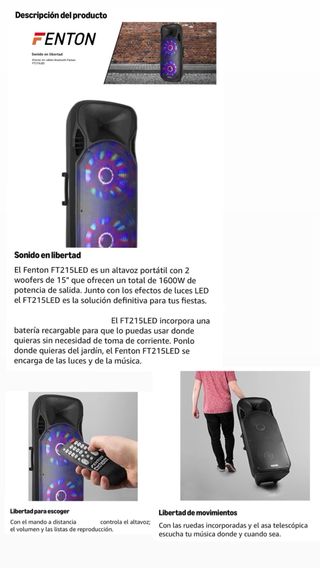ALQUILER Equipo de Sonido, Altavoz Bluetooth 1600W