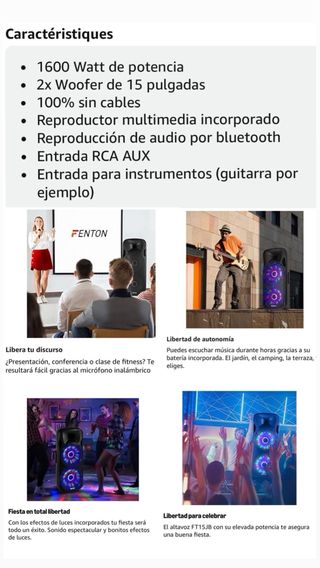 ALQUILER Equipo de Sonido, Altavoz Bluetooth 1600W