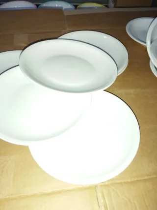 Servizio 12 piatti in porcellana doppio spessore