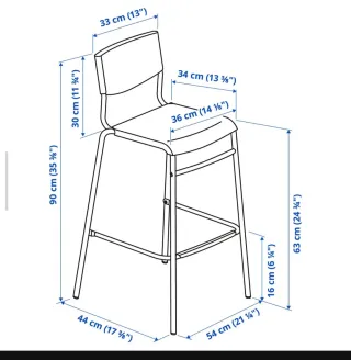 Conjunto Mesa y 2 Taburetes ikea