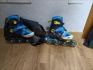 Patines en línea infantiles azules