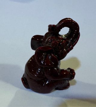 Elefantino decorativo in resina, porta fortuna