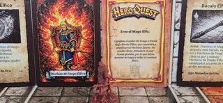 Miniatura Mago Elfo Resina Heroquest y cartas