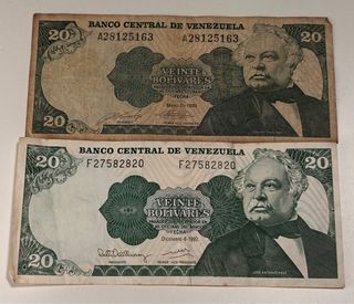 Billetes 20 Bolívares Venezuela
