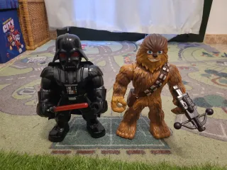 Figuras Star Wars Darth Vader y Chewbacca