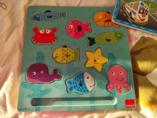 Lote Puzzles Madera Bebé (3 uds) + libro