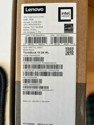 Ordenador Lenovo Gris Plata Nuevo