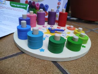 Juguete Montessori Reloj Madera Apilable