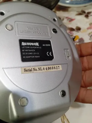 Lettore CD Portatile Autovox - Argento