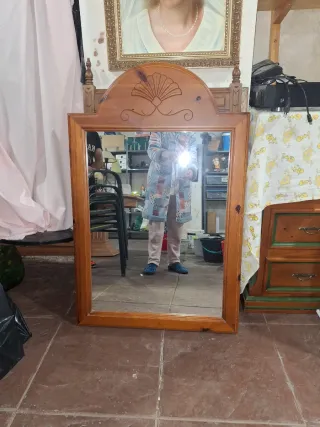 Espejo Tocador Madera Maciza