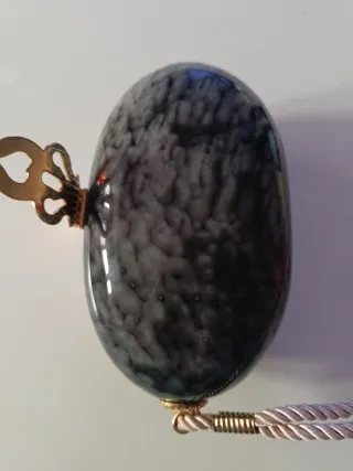 Bolso rígido de fiesta gris y dorado