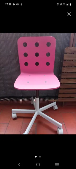Silla de escritorio infantil rosa