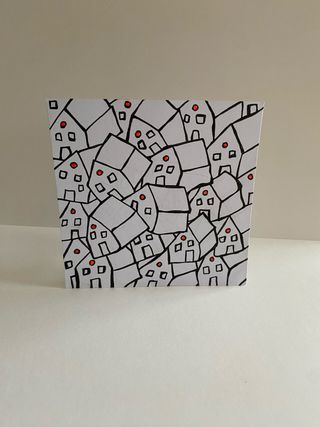 Arte Zentangle 9x9 cm sin lápiz a rotulador