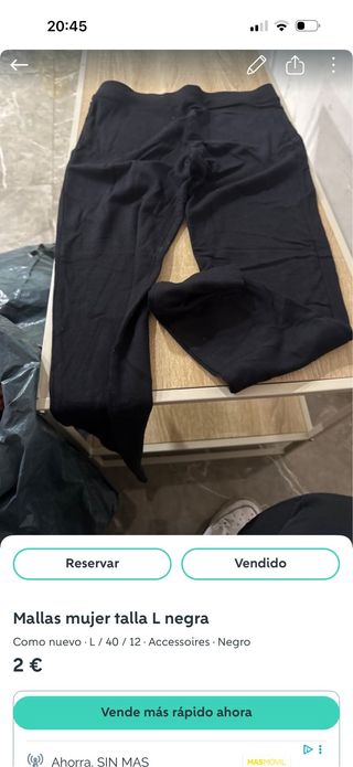 Mallas negras mujer talla L