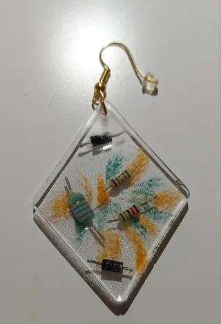 Pendientes de resina hechos a mano