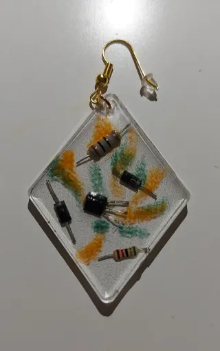 Pendientes de resina hechos a mano