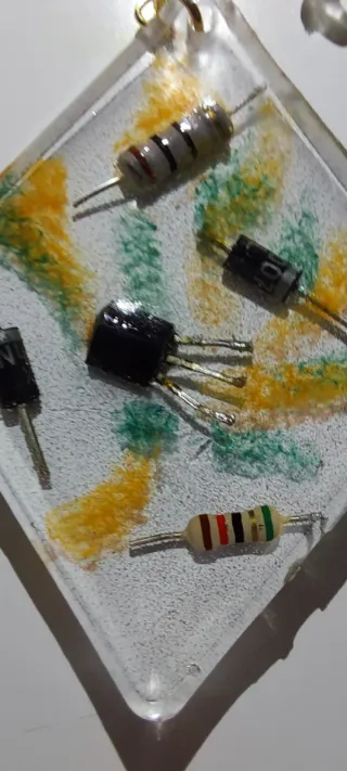 Pendientes de resina hechos a mano