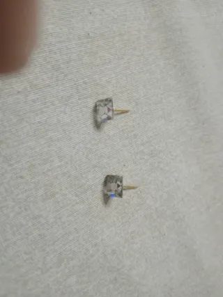 Orecchini vintage quadrati