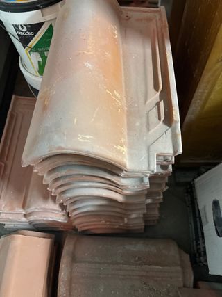 Tejas de barro para tejado. 19 unidades