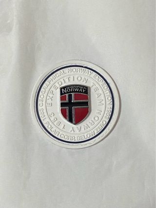 Parka Geographical Norway Roja y Blanca