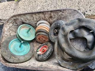 Carretilla y plataforma con ruedas