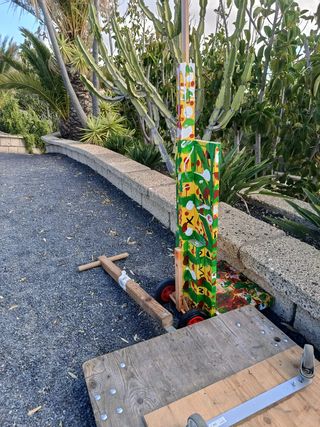 Carretilla y plataforma con ruedas