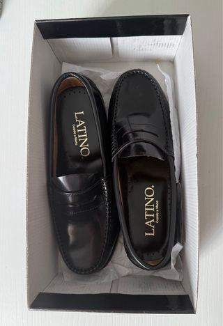 Mocasines Latino Negro Charol