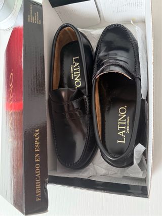Mocasines Latino Negro Charol