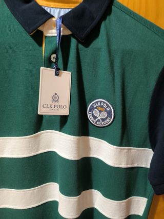 Camisa Polo CLK POLO Verde y Negro Talla M