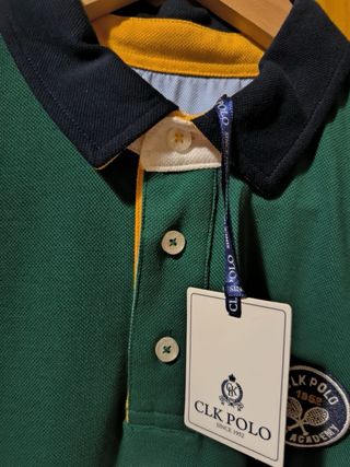 Camisa Polo CLK POLO Verde y Negro Talla M