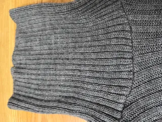 Jersey cuello alto mujer gris