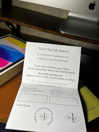 Cadena Van Cleef & Arpels Plata Negra