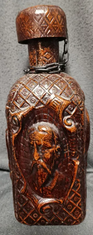 Lote 4 Botellas Cristal Ámbar Vintage Vino/Licor