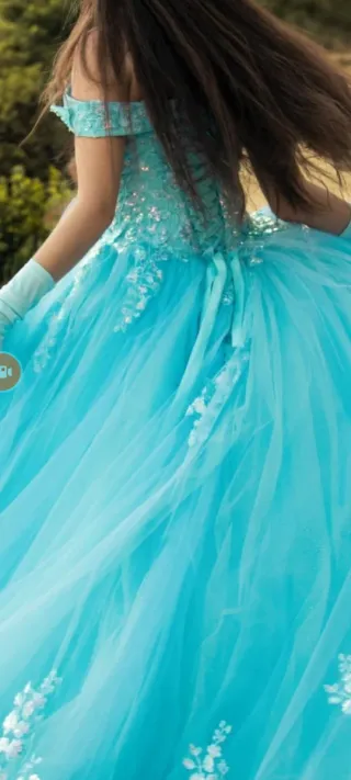 Vestido de 15 años azul