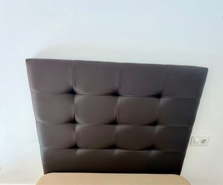 Cabezal Cama Piel Marrón 135cm