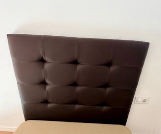 Cabezal Cama Piel Marrón 135cm