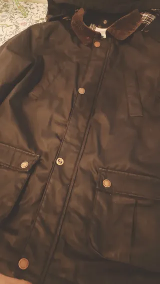 Abrigo niño Brotes estilo Barbour azul marino