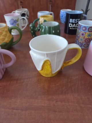 Set 12 Tazze Colazione Ceramica Multicolor