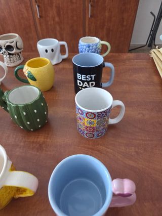 Set 12 Tazze Colazione Ceramica Multicolor