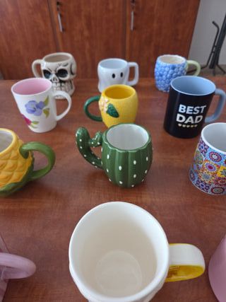 Set 12 Tazze Colazione Ceramica Multicolor