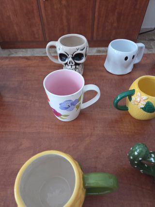 Set 12 Tazze Colazione Ceramica Multicolor