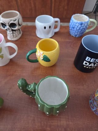 Set 12 Tazze Colazione Ceramica Multicolor