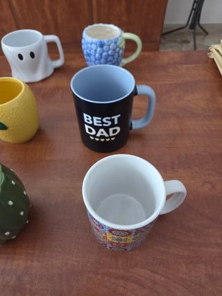 Set 12 Tazze Colazione Ceramica Multicolor