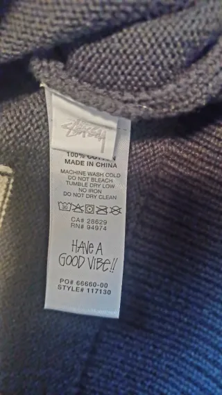 Jersey Stussy Corona Negro Blanco