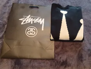 Jersey Stussy Corona Negro Blanco