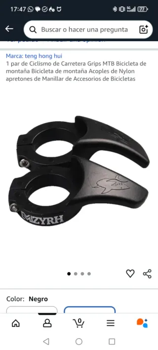 Cuernos bicicleta MTB