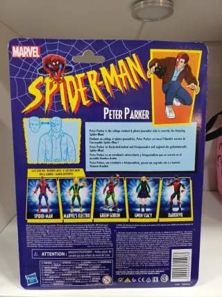 Figura Retro SpiderMan Peter Parker Marvel Legends