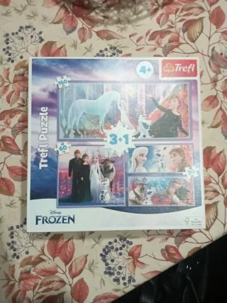 Puzzle 3+1 Frozen Trefl 160+60+2de30 piezas