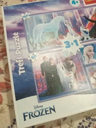 Puzzle 3+1 Frozen Trefl 160+60+2de30 piezas